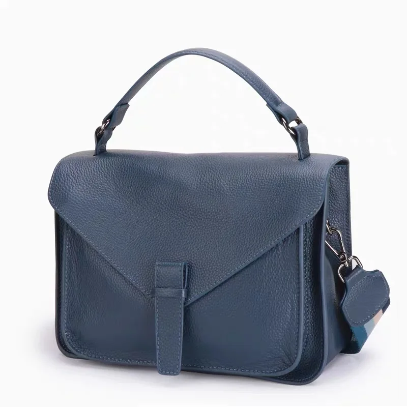 Luxury Genuine Leather Women Bag 2023 Brand Designer Female Shoulder Bag Lady Leather Handbag Solid Casual Women Totes Purse