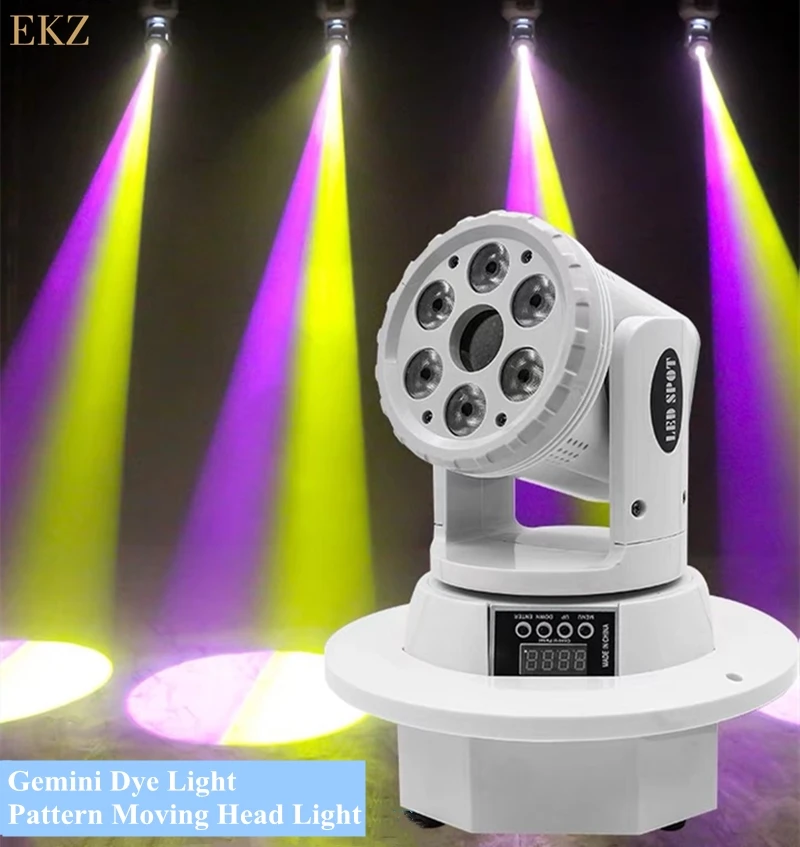 

Gemini 2in1 Dyeing Pattern Light Beam Light KTV Private Room Intelligent Moving Head Light Colorful Rotating For Bar DJ KTV