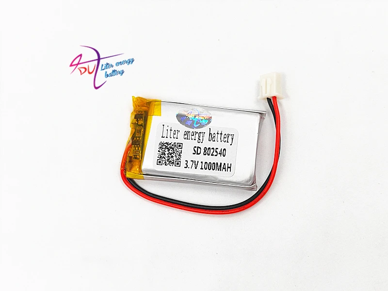 JST XH 2.54mm 802540 3.7V 1000MAH bateria litowo-polimerowa 852540 kod skanowania instrument głośnik aparat jazdy