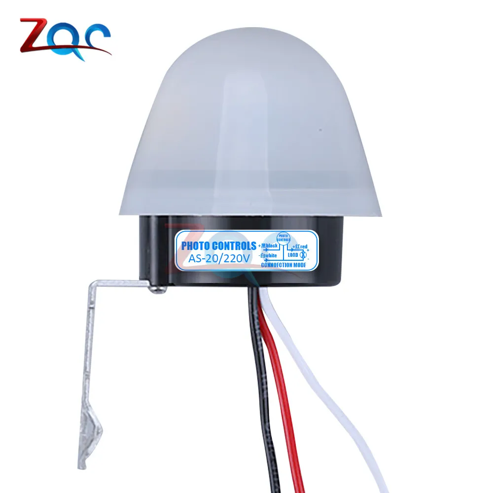 

Automatic Auto On/Off Photocell Street Light Switch Photo Control Photoswitch Sensor AC 110V 220V DC 12V 50-60Hz 10A Rainproof