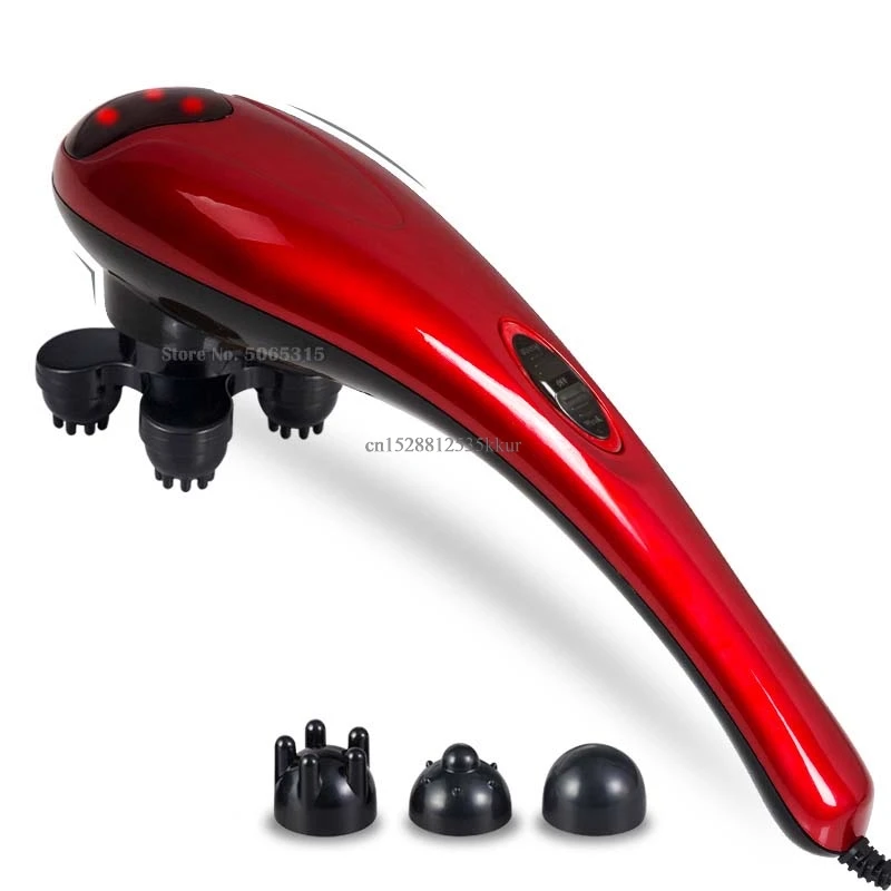 220V Electric dolphin massage stick cervical massager neck shoulder waist home massage hammer back multifunctional whole body