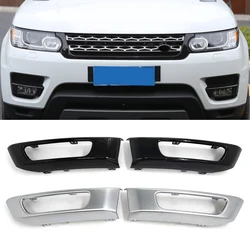 2x Front Bumper Fog Light Lamp Cover ABS Car Styling Trim For Land Rover Range Rover Sport 2014 2015 2016 2017 L494 Black/Silver