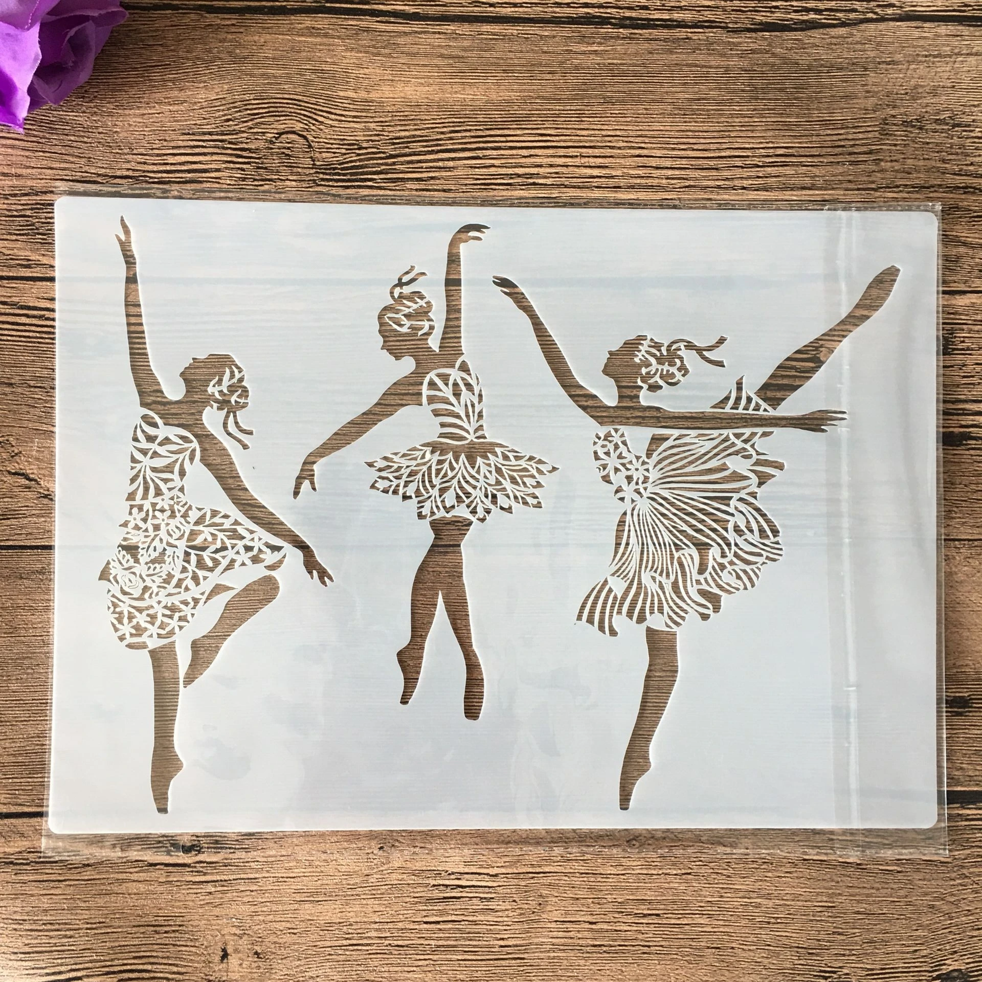 A4 DIY Schablonen Wandmalerei Sammelalbum Färbung Prägung Album Dekorative Papierkarte Vorlage, Wand Eis Kuchen Schablonen