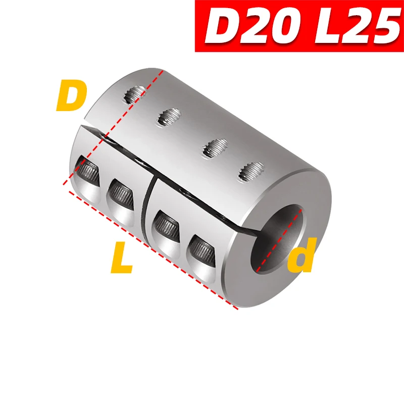 

D20 L25 High Precision Rigid Coupling 3D Printers Parts Aluminium alloy Shaft Coupler Screw For Stepper Motor Accessories parts