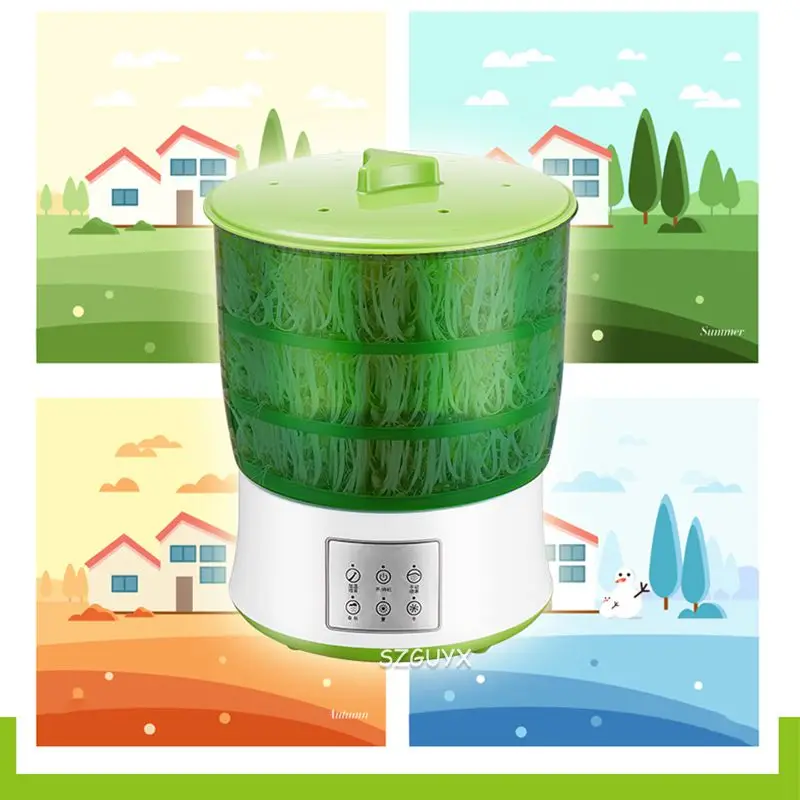 Digital Home DIY Bean Sprouts Maker Thermostat Green Seeds Growing Germinator Automatic Vegetable Seedling Growth Bucket Machine