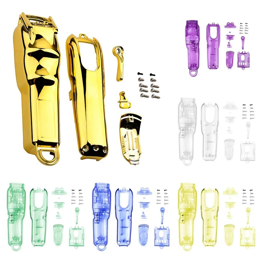 5Pcs/Set Electric Hair Clipper Cover Set 4 Colors Hair Clipper Back Housing Cover Front Lid For WAHL 8148 8591 Kit G0810