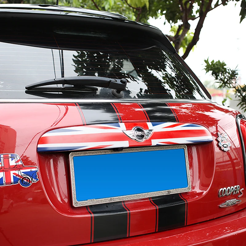 Union Jack Rear Tail Trunk Lid Molding Trim Cover Case Sticker Modified Exter Decoration For Mini Cooper F55 F56 F60 Countryman