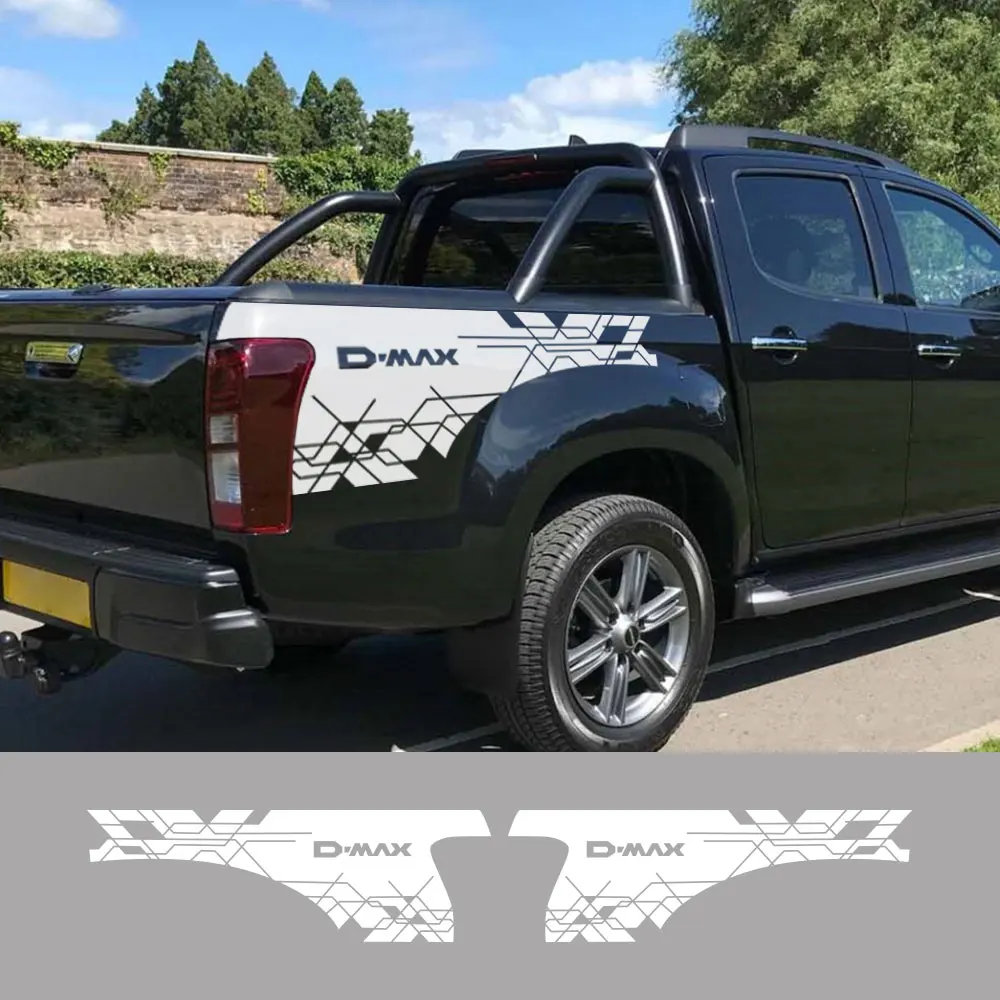 Pickup Trunk Bed Container Side Stickers For Isuzu Dmax D Max Truck Graphics Decor Cover Car Vinyl Decal Auto Tuning Accessories