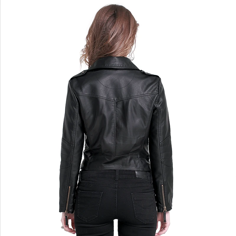 Biker Women's Leather Black Jacket Spring Autumn Jackets for Women 2020 Casacos Feminino LNE9264 Pph592