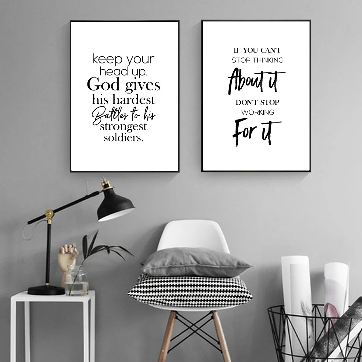Minimalism English Sentences Inspirational Words Poster Canvas Print Painting Wall Art Living Room Home Decoration