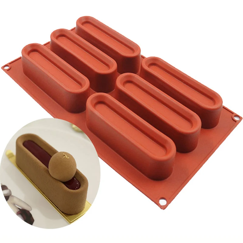 Mousse Mold Silicone Food Strip Shaped Cake Tray DIY Mousse Series Cake Decoration Tools for Cakes Bakeware