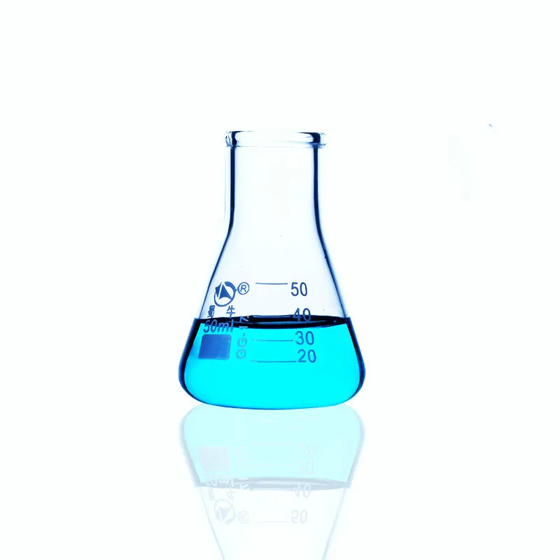 Glass Conical Flask High Borosilicate Glass Erlenmeyer Large Caliber 50ml/100ml/150ml/200ml/250ml/500ml/1000ml 1 / PK