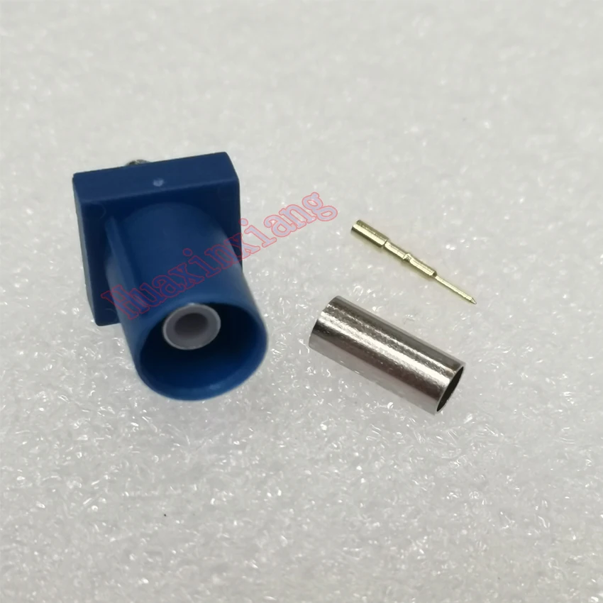 

5PCS/Lot Fakra-C Crimp Male Adapter Plug Connector Blue Color RF Coaxial For RG316/RG174 Cable