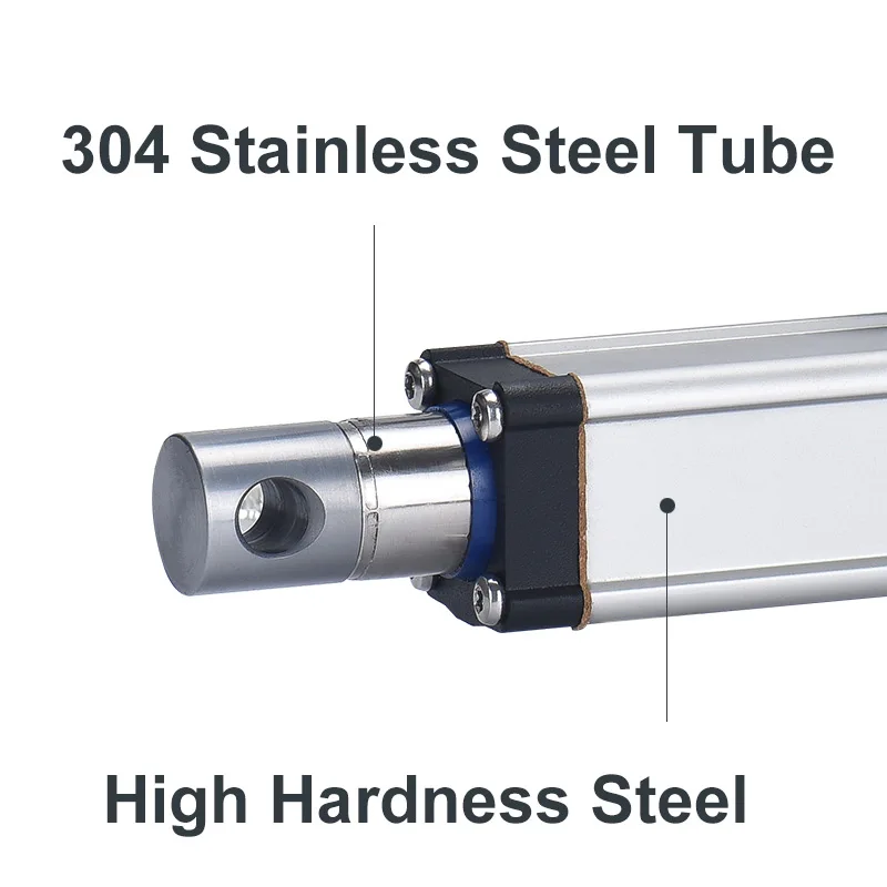 Attuatore lineare elettrico DC 24V 12000N Push 1200kg 600mm 700mm 800mm Corsa Azionamento motore Tubo in acciaio inossidabile Forte camion Jack