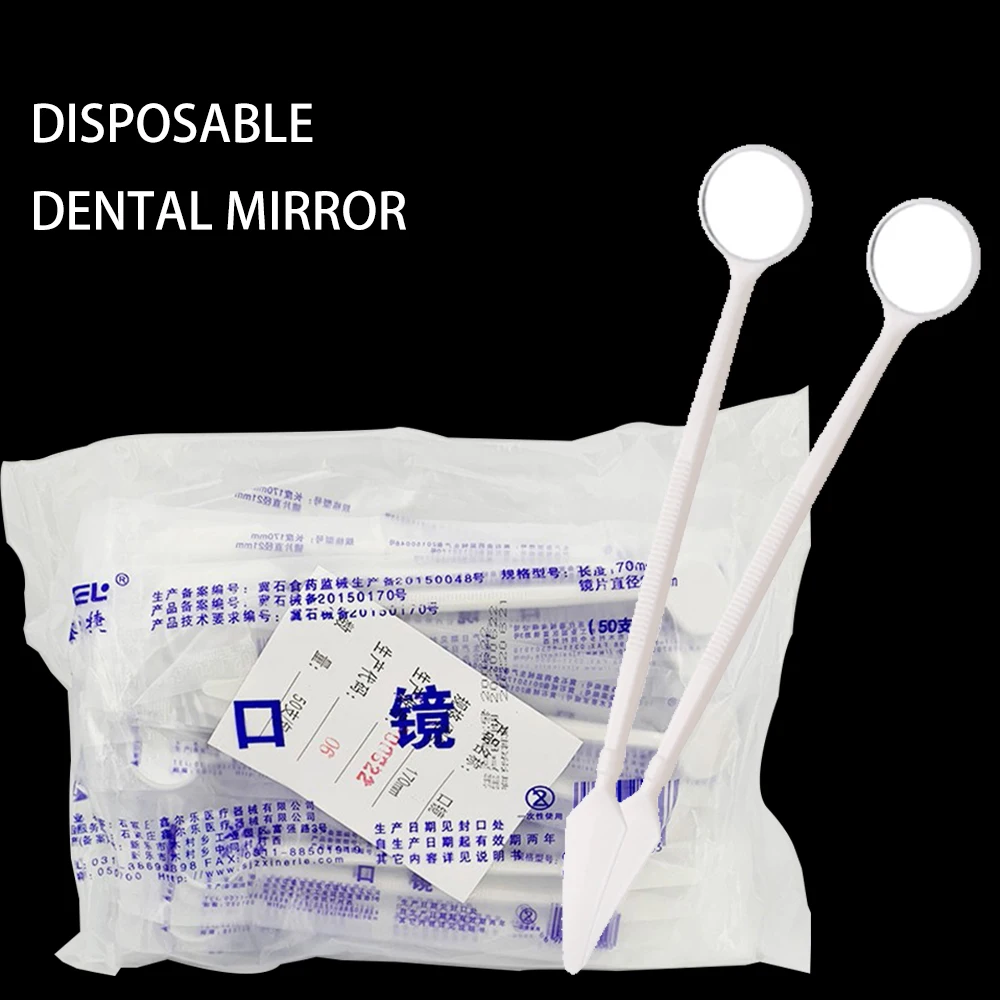 10/50pcs Anti-fog Dental Mirror Plastic Disposable Dentisy Tool Mouth Tooth Mirror Dental Instrument Kit Dentist Prepared Tools