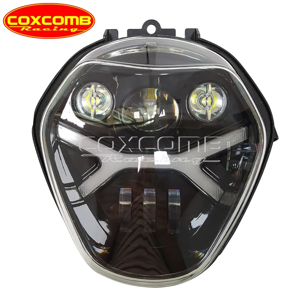 Motorcycle Replacement Headlamp LED Headlight Assembly For BMW R1200R R 1200R 2016-2019 Angel Eye DRL Front Running Lights