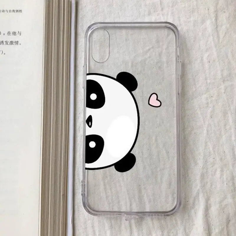 Creative Bear Panda Animal Shockproof Phone Case for iPhone 11 12 13 mini pro XS MAX 8 7 6 6S Plus X 5S SE 2020 XR case