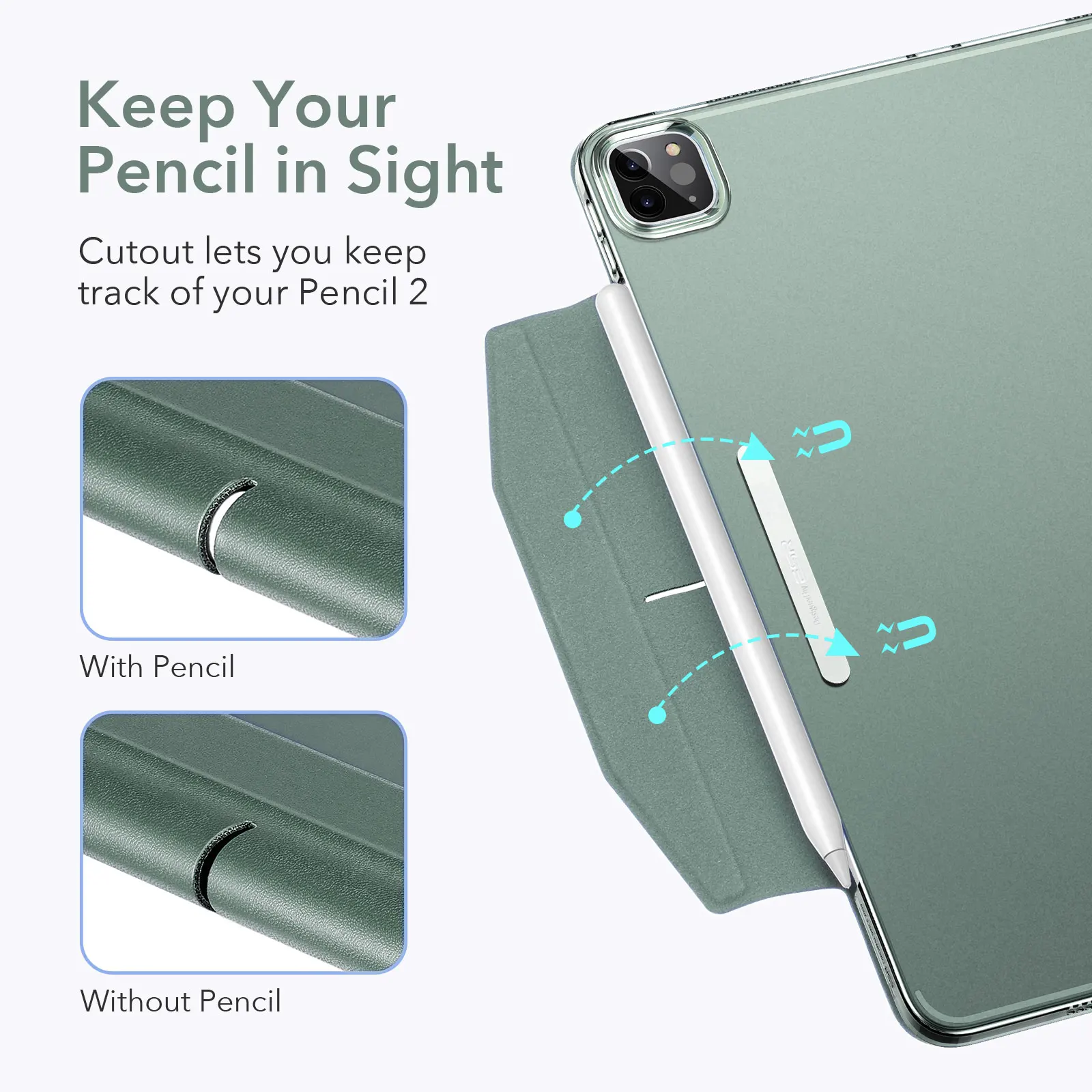 ESR for iPad Pro 11 Case for iPad Air 5 4 Case for iPad Pro 12.9 Cases for iPad mini 6 Ascend Trifold Hard Back Protective Cover