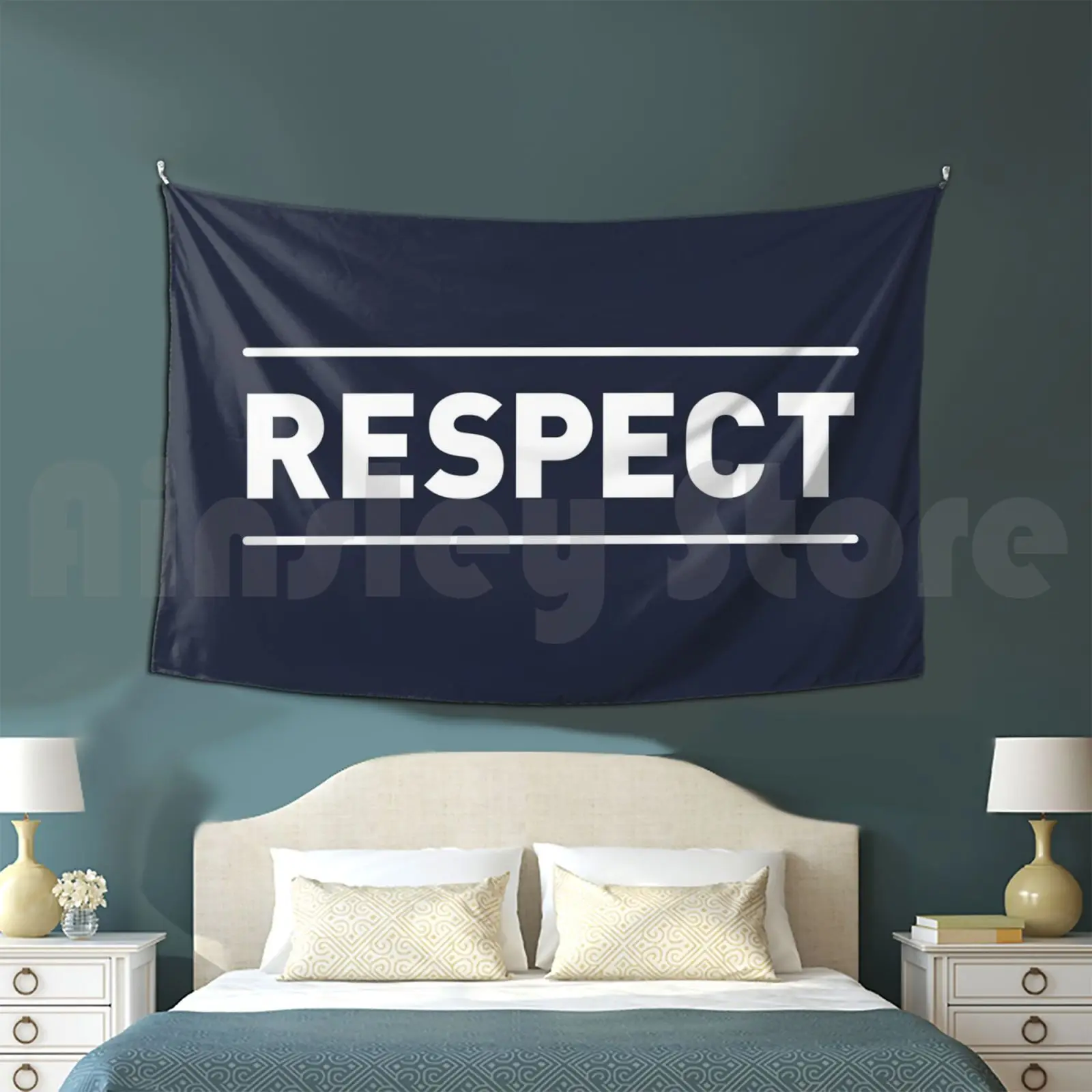 Respect ( Dark ) Customized Tapestry Consideration Courtesy Deference Dignity Football Sport Respect