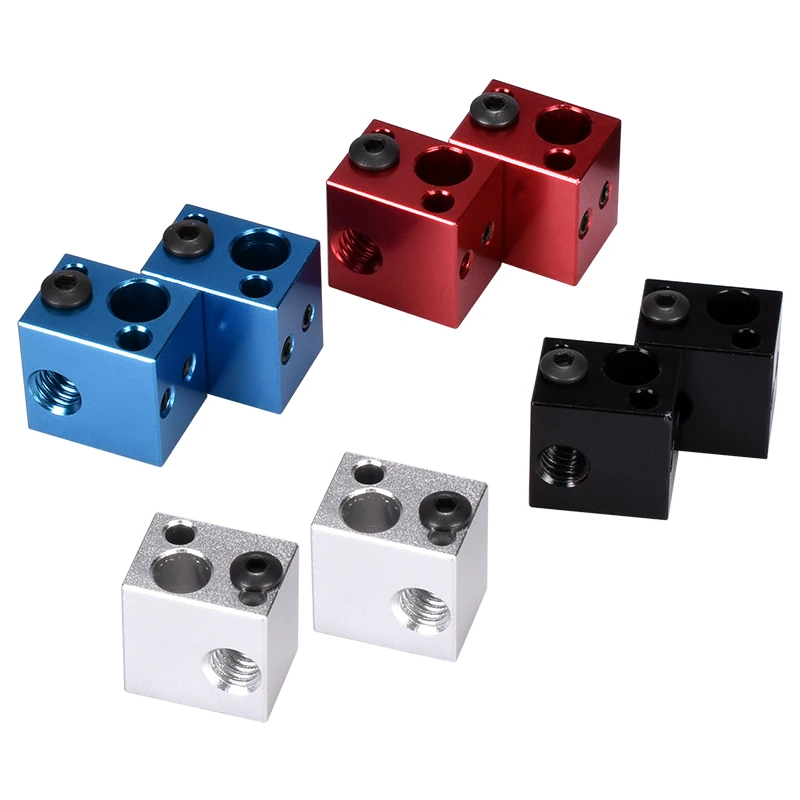 High Temperature V5 Heater Block Aluminum Block Silicone Sock 3D Printer Parts VS E3D V6 Block Fit J-head Hotend Bowden Extruder