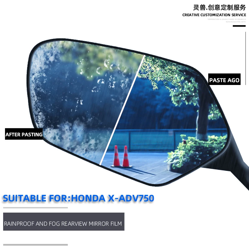 For Honda X-ADV 750 Motorcycle rearview mirror film fitting scratch proof protective film reflector rain proof film Spirit Beast