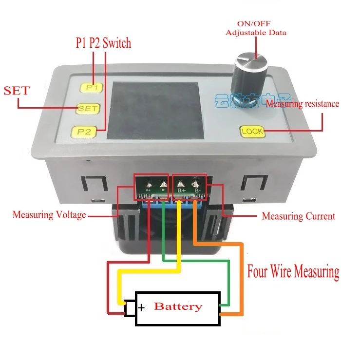 Adjustable Constant Current Electronic Load module 30W 30V 5A 3.7V 12V 24V Battery Tester Discharge 18650 capacity monitor