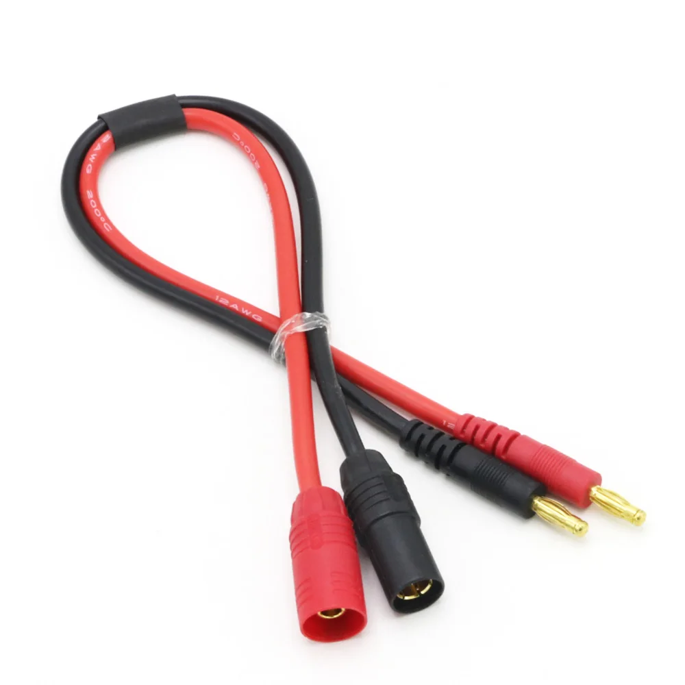 Imax B6 Charge Line 4.0mm Banana Plug to Amass MPX AS150 XT90 TRX XT60 EC5 With 12AWG Silicone Cable 30CM for Rc Lipo Battery