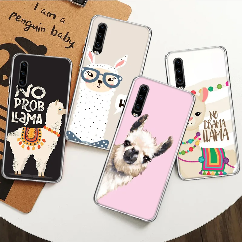 Lama Llama Alpacas Silicon Call Phone Case For Huawei P30 P20 P40 P50 P10 Mate 20 30 40 10 Lite Pro Casing Customized Cover