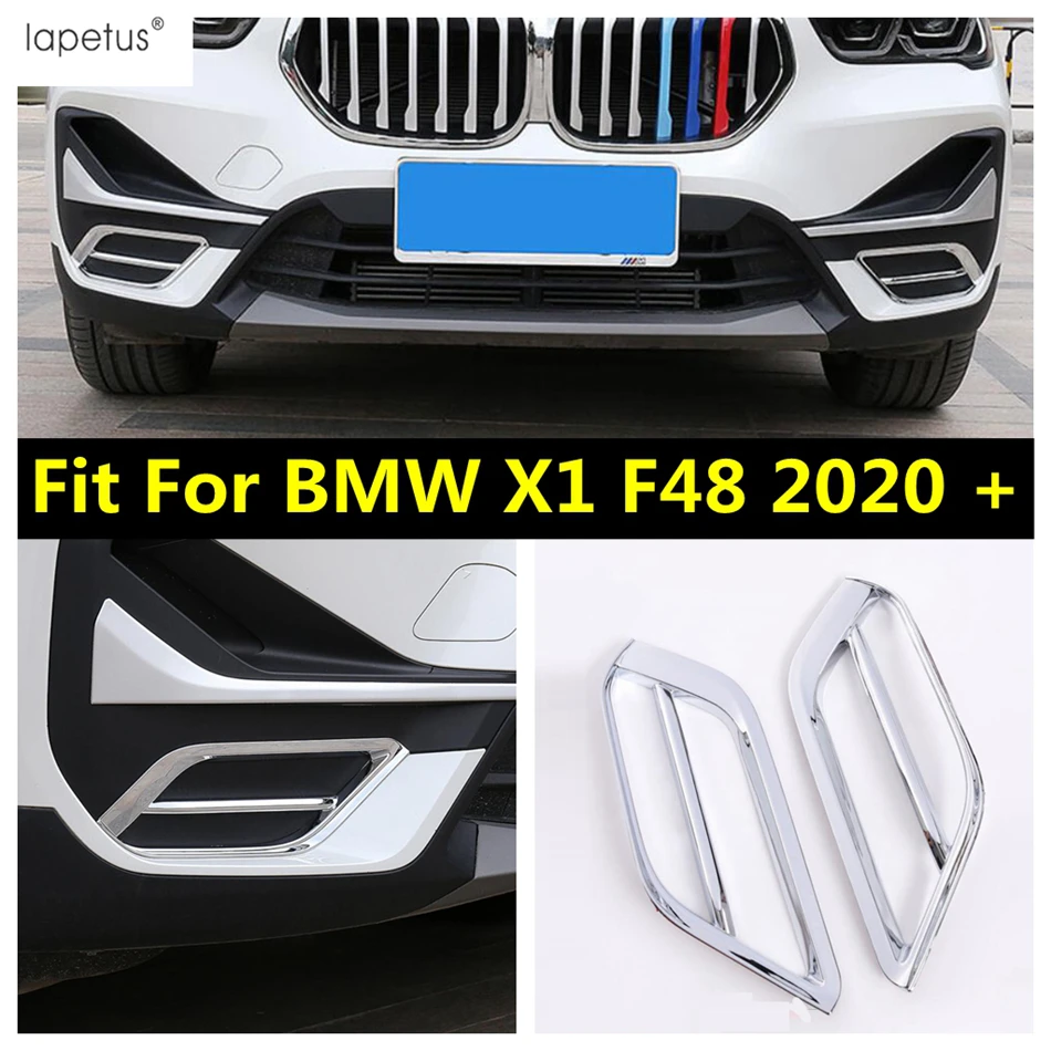 

Front Bumper Fog Lights Lamps Frame Decoration Cover Trim Fit For BMW X1 F48 2020 2021 ABS Chrome Accessories Exterior Refit Kit