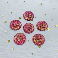 DIY 12pcs 25mm AB Resin Round flower Resin Crystal Stones flatback Rhinestone wedding decoration crafts -E34