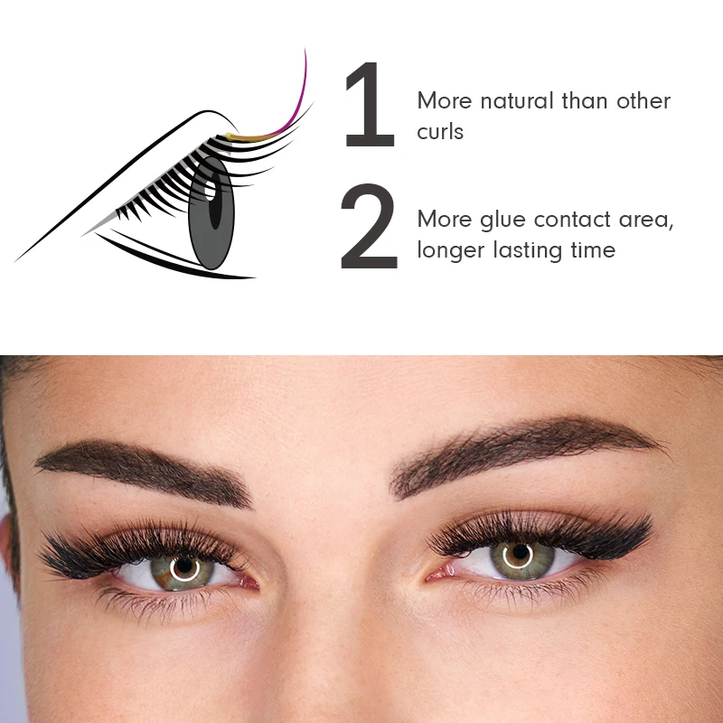 GENIELASH M Curl Eyelash Extension 0.07/0.10 8-15mm Mixed Individual Eyelashes Mink Volume Lash Extensions Natural Cilios 12rows