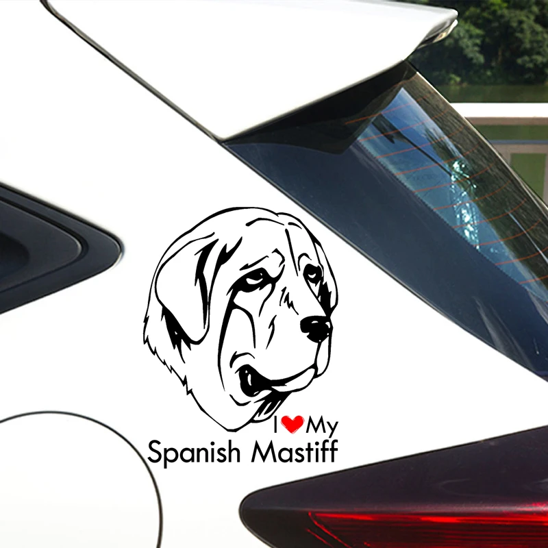 S61653# Spanish Mastiff Dog Black Transparent Car Sticker Vinyl Decal Waterproof Decors for Motorcycle Bumper Laptop