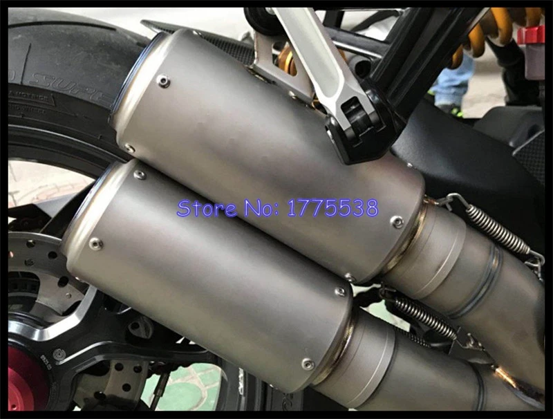 Titanium Alloy for Ducati Monster 1200R 1200S 821 2014-2021 Motorcycle Exhaust Muffler Link Pipe for Ducati Monster 821 1200