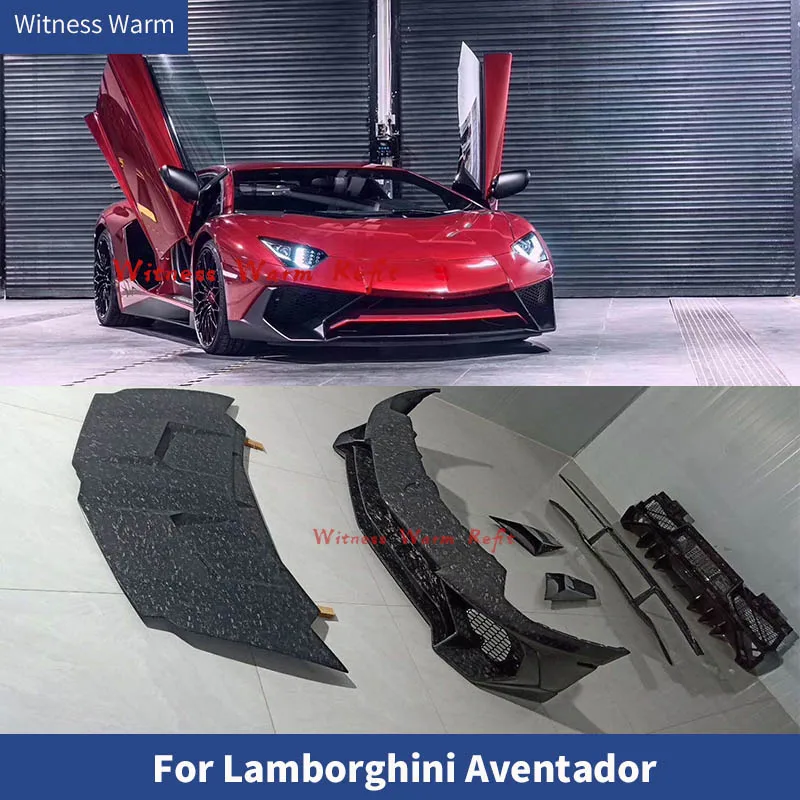 Forging Carbon Front Rear Bumper Rear Spoiler engine Hood Car Body Kit For Lamborghini Aventador LP700 LP720 LP750 11-19