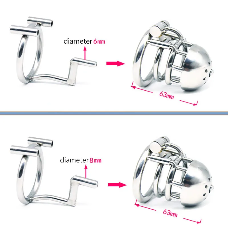 BLACKOUT New Arrival 316 Stainless Steel Male Through Hole PA Chastity Device Penis Ring Cock Cage Adult Sex Toys \