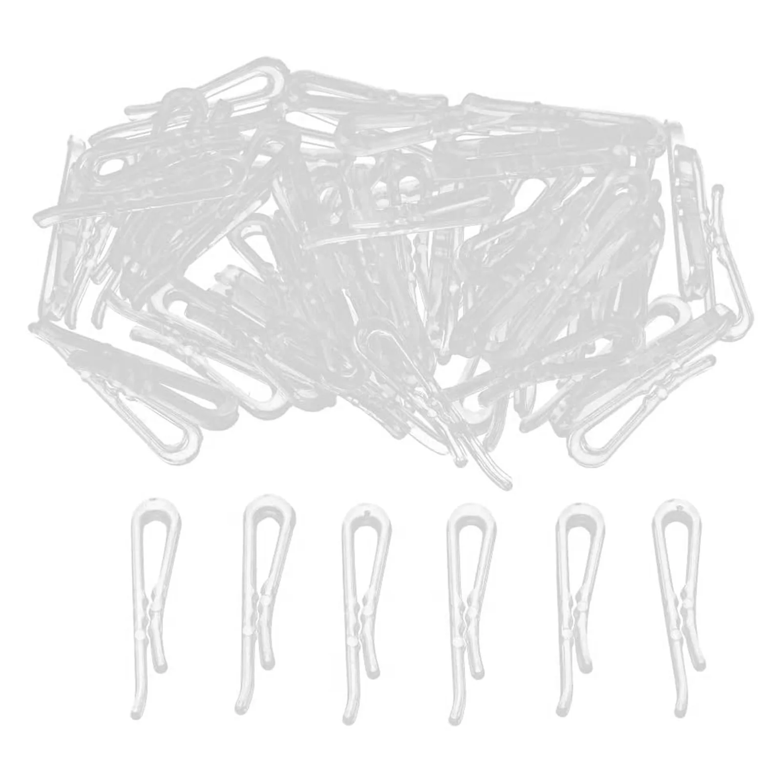 100/500/1000PCS Alligator Clips U Shape Clear Garment Transparent Shirt Pin Garment Sock Suspender Clips Garment Realistic