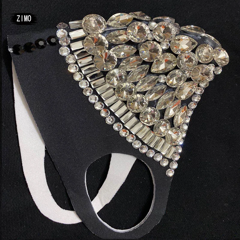 Sparkly Rhinestone di Modo Maschera Maschio delle donne di Accessori di Scena Del Partito di Promenade Spettacolo Mascherato Cantante Ballerino Prestazioni Passerella Costume