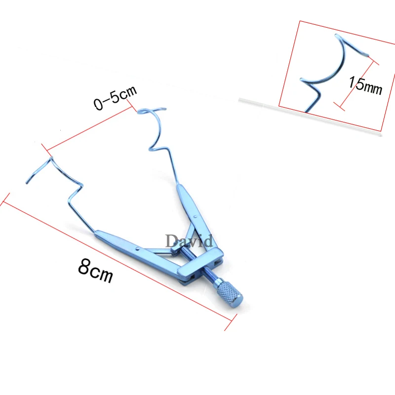 Ensanchador de párpados de titanio para cirugía médica, instrumentos oftálmicos médicos microscópicos, sello abierto