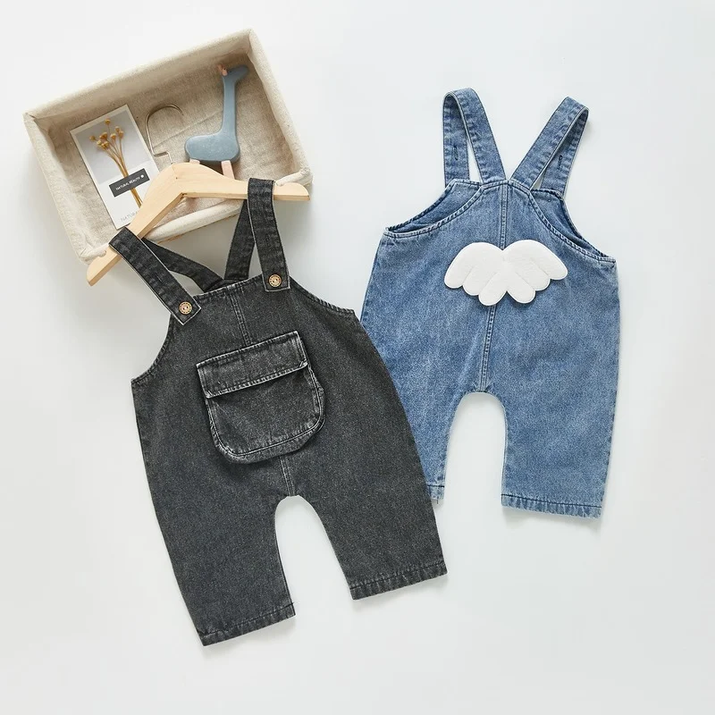 

Newborn Baby Overalls Baby Suspenders Clothes Toddlers Baby Girls Boys Kids Pants Children Cotton Elastic Denim Pants Trousers