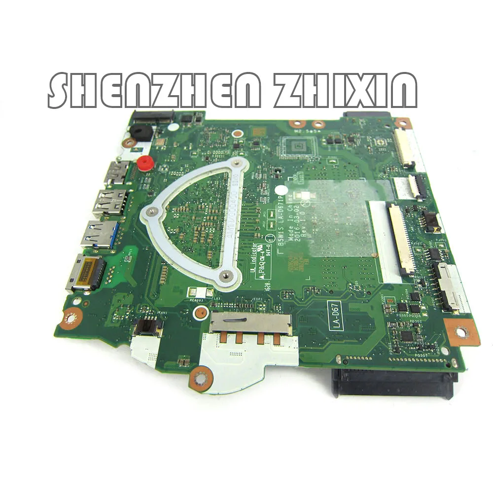 

yourui For ACER Aspire ES1-572 Laptop Motherboard SR2EU I3-6100U CPU DDR3L NBGD011001 LA-D671P 100% Tested