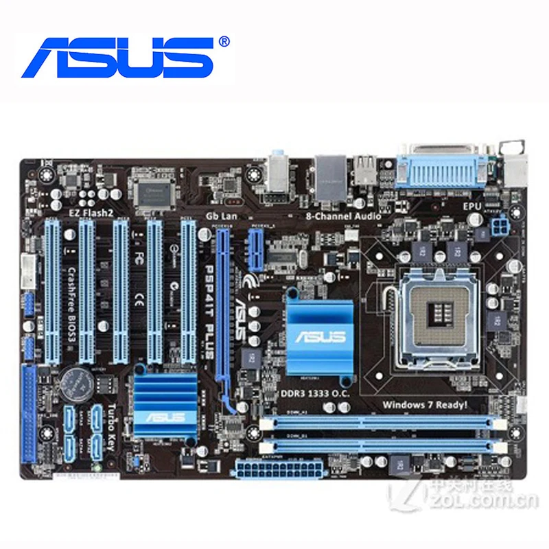 

LGA 775 ASUS P5P41T PLUS Motherboard DDR3 8GB P5 P41T PLUS For Intel G41 Desktop Mainboard ATX Systemboard USB2.0 PCI-E X16 Used