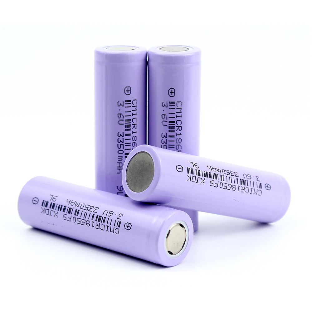 18650 Lithium Batteries 3.7V 3350mAh Rechargeable Cell Flat Top Large Capacity For Headlight Solar System Kid\'s Toy