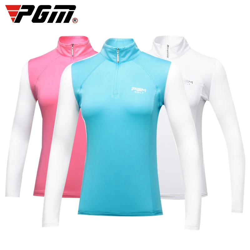 Elastic Summer  Stitching Shirt Tops Women Clothes Sun Protection Ice Silk Long Sleeves Lady Shirts Outdoor Golf Sportswear