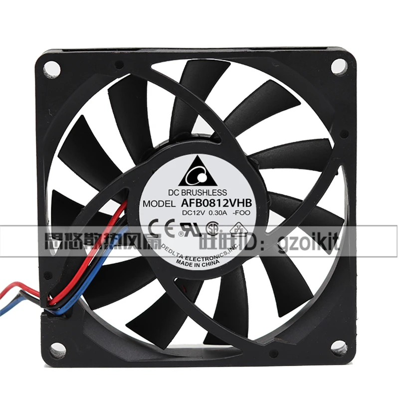 New original AFB0812VHB 12v 0.30A 8cm 8015 double ball chassis CPU cooling fan