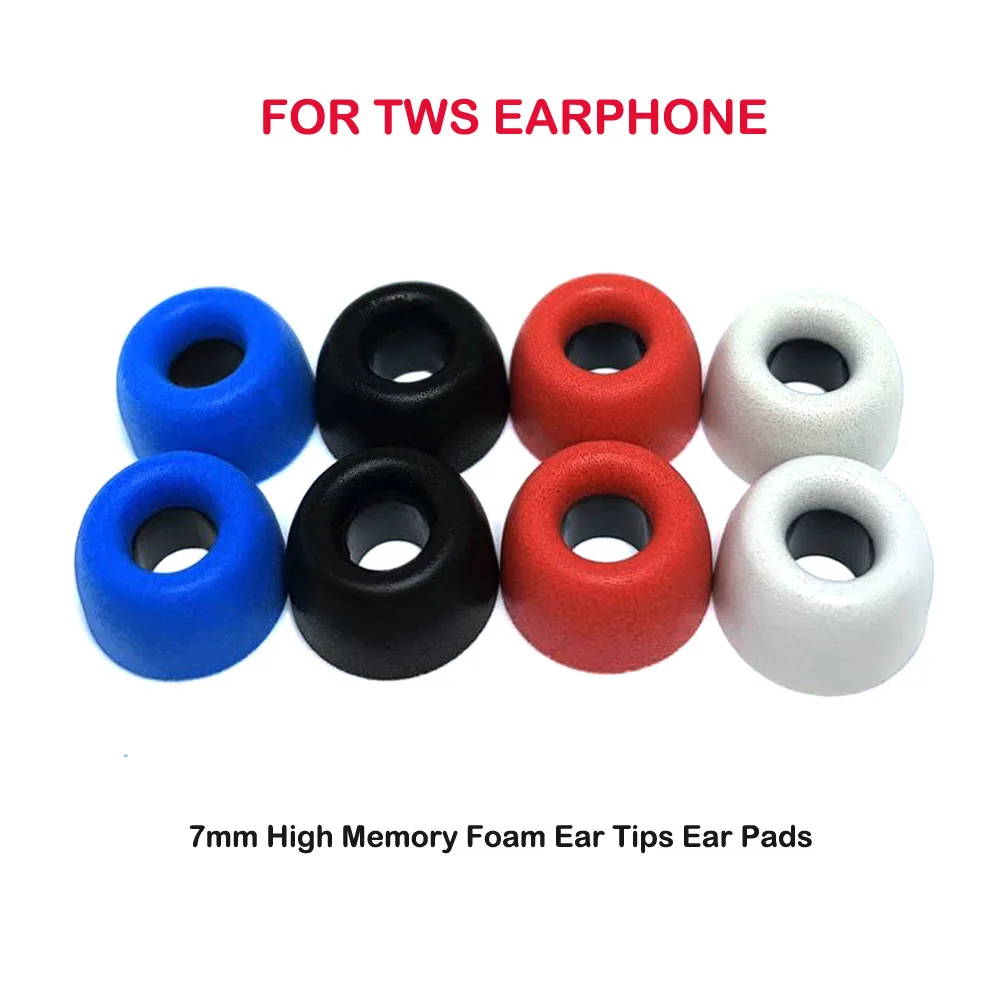 Height 7mm memory foam ear tips 3.0 4.0 4.5 4.9mm (LMS) diameter ear pads applies for TWS Dedicated Memory Cotton Earphone 1pair