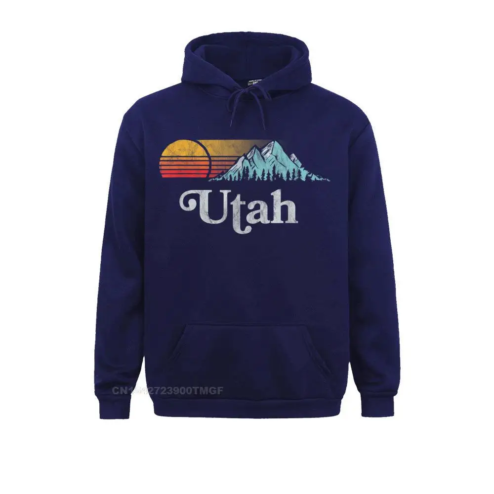 Brand Youth Sweatshirts Utah Vintage Mountain Sunset Eighties Retro Graphic T-Shirt Normal Hoodies Sportswears Long Sleeve