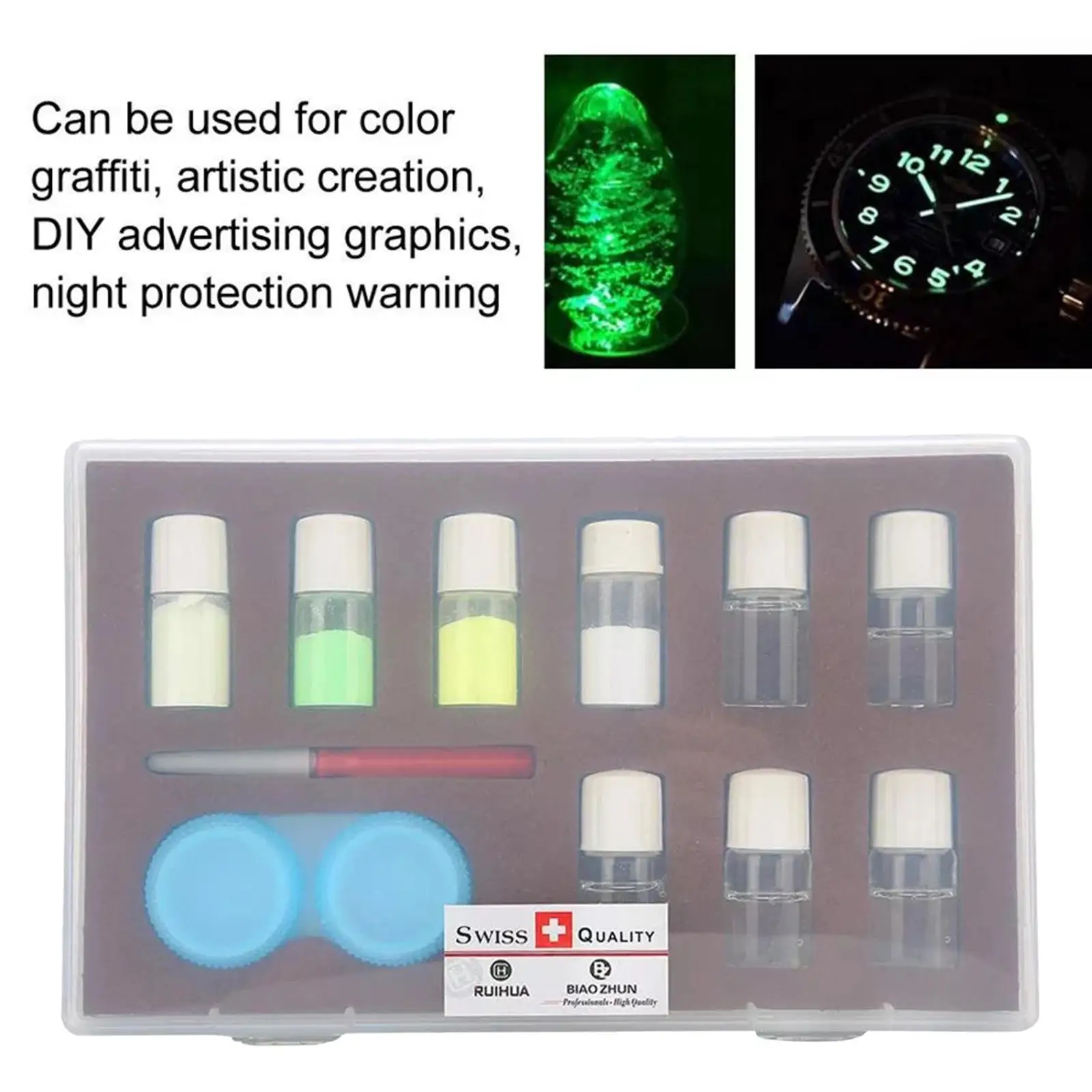 4 Color Professional Luminous Powder Set Watch Part Repair Accessories