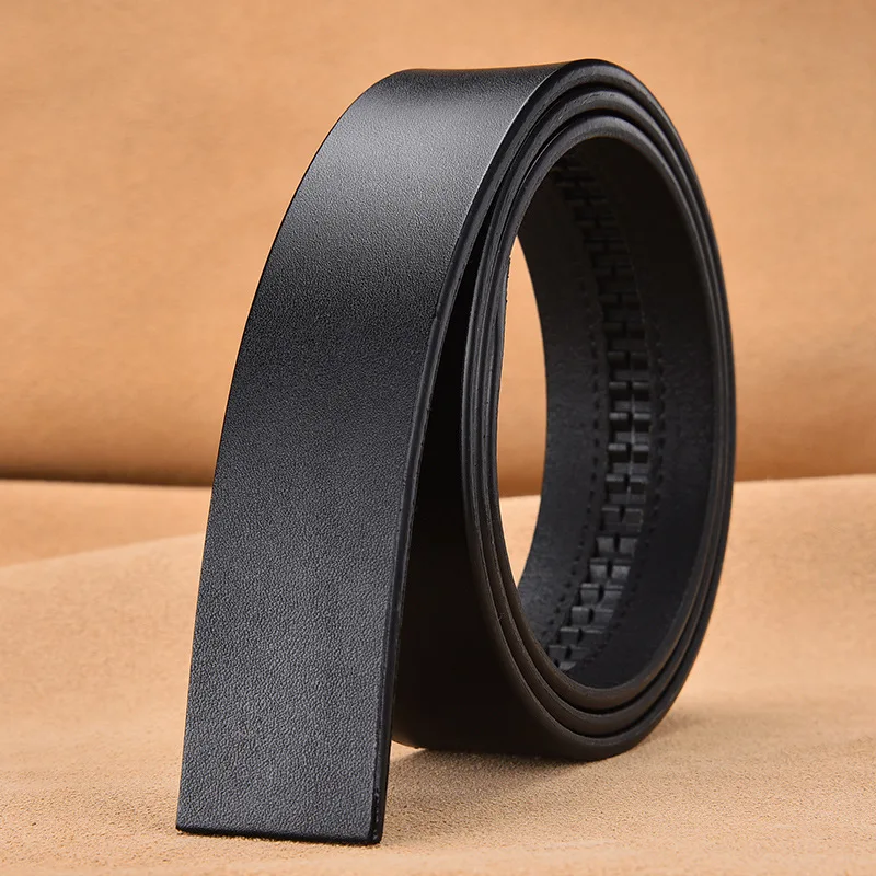 Hochwertiger PU-Ledergürtel für Herren, automatischer Schnallengürtel ohne Schnalle, modischer PU-Ledergürtel für Männer, keine Schnalle, 3,5 cm – Detail 2