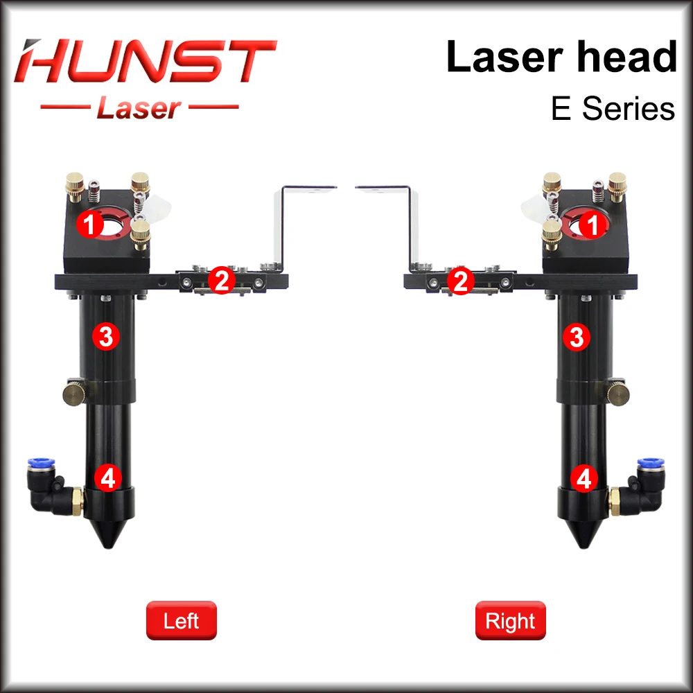 Imagem -05 - Cabeça do Laser do Co2 da Série de Hunst e para a Lente D20 mm Fl50.8 & 63.5 & 101.6 mm Espelho 25 mm para a Gravura e a Máquina de Corte do Laser