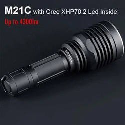 Flashlight Torch Convoy M21C with Cree XHP70.2 Led Super Powerufl Lantern 21700 Latarka EDC Tactical Camping Fishing Linterna